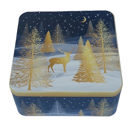 "Gold Deer" Kvadratisk metall-eske