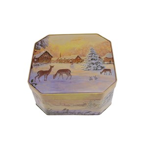 "Winter Nostalgia" Kvadratisk metallboks