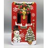 "Red Christmas Door" Large, metalleske med hengslet lokk