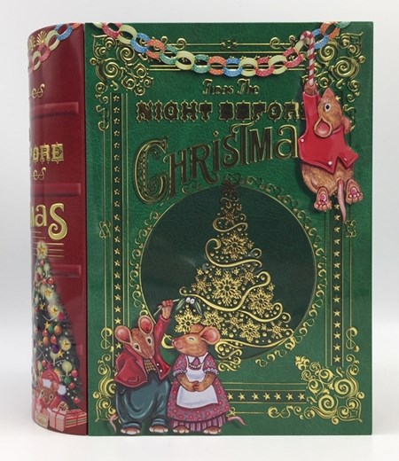 "The Night Before Christmas" Large metalleske i bok-format