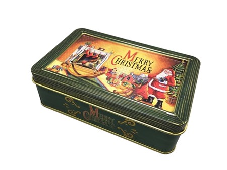 "Merry Christmas" Rektangulær metalleske