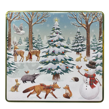 "Winter Animal" Kvadratisk metallboks