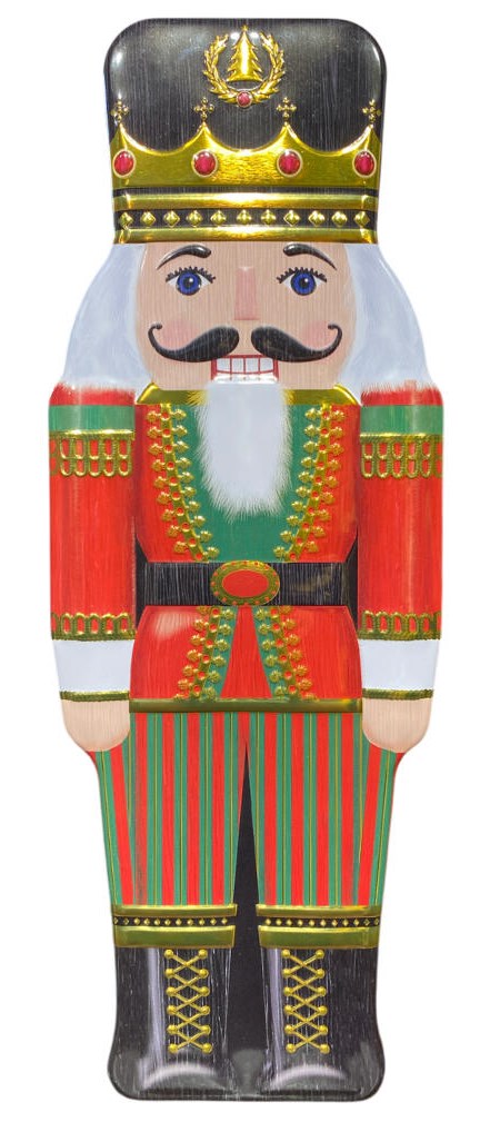 "Nutcracker" Metallboks, rød