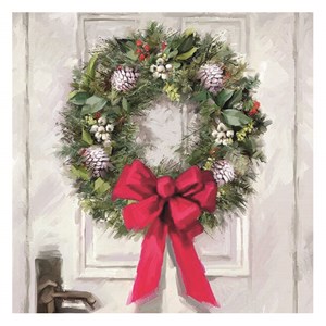 Serviett "White Wreath" 33 x 33 cm, 20 stk