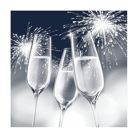 Serviett "Celebration Blue" 33 x 33 cm, 20 stk