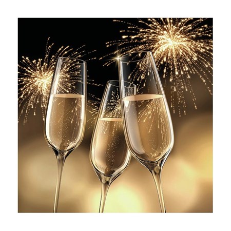 Serviett "Celebration Gold" 33 x 33 cm, 20 stk