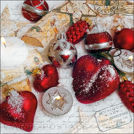Serviett "Christmas Greetings" 33 x 33 cm, 20 stk