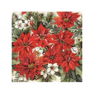 Kaffeserviett "Poinsettia All Over" 25x25 cm 20 stk.
