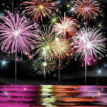 Serviett " Fireworks" 33 x 33 cm, 20 stk