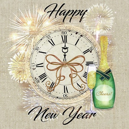 Serviett "Happy New Year" 33 x 33 cm, 20 stk