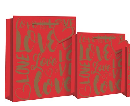 "Love Text" Gavepose medium