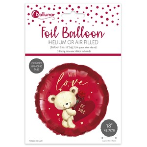"Valentine Bear Foil" Ballong