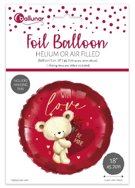 "Valentine Bear Foil" Ballong