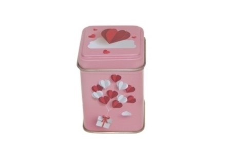 "Amour" Kvadratisk metallboks