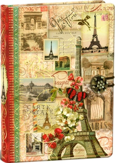 "Paris" Button Journal
