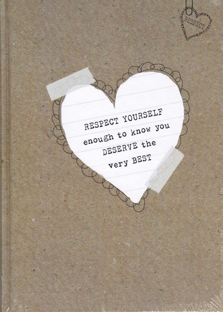 "Respect Yourself enough..." Notatbok, grå,