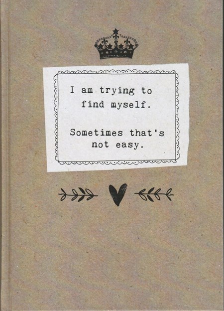 "I am trying to find myself ..." Notatbok, g