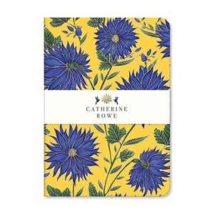 "Catherine Rowe - Blue Flowers" A5 Luxury Notebook