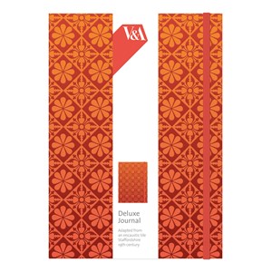 "Floral Encaustic Tile" Deluxe Journal