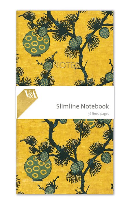 "Fig and Peacock" Slimline Notebook