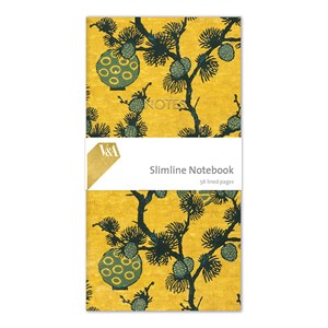 "Fig and Peacock" Slimline Notebook