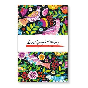 "Folk Birds - sarah Cambell" Stitched Notebook