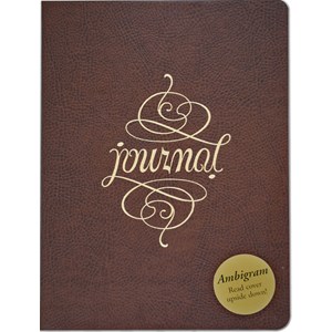 "Ambigram" Bonded Leather Journal