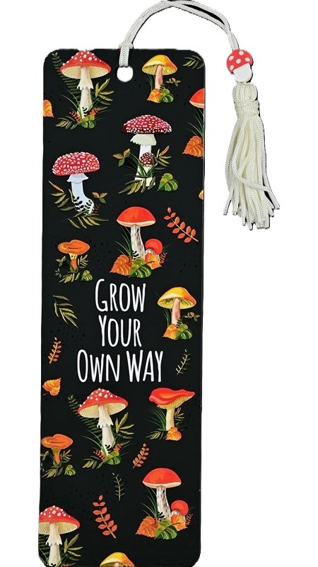 "Mushrooms" Beaded Bookmark