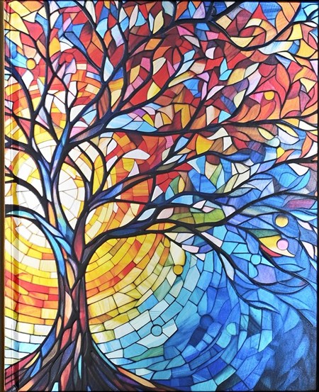 "Stained Glass Tree of Life" Oversize Journal