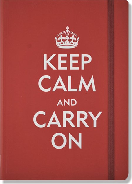 "Keep Calm and Carry On" Small Journal ,Red