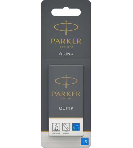Parker blekkpatroner, blå, 5 stk