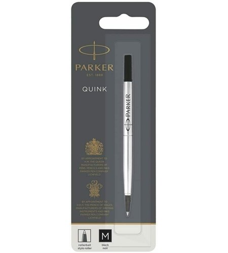 Parker Roller Ball refill, sort, medium