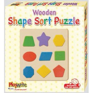 "Wooden 9 pc Shape Sort Puzzle"