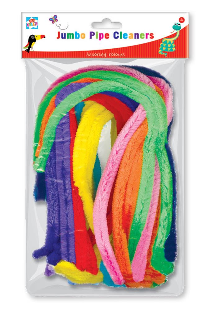 25 Giant Pipe Cleaners, ass farger Skatollet.no