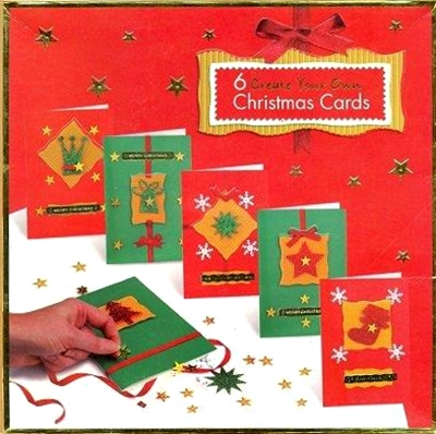 "6 Create Your Own Christmas Cards" Red and Green