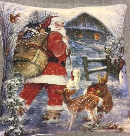 "Santas Bambi" pute, 45 x 45 cm.