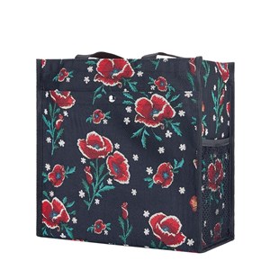 Shopper "Frida Kahlo - Poppy in Black backdrop"