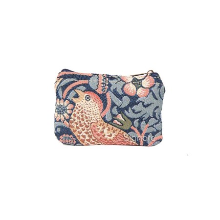 Zip Coin Purse "Strawberry Thief"